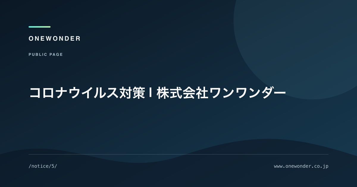 コロナウイルス対策